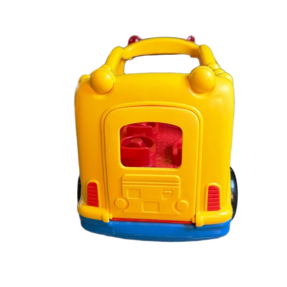 Fisher Price Little People 2008 Lil Movers Kids Yellow School Bus Toy Vehicle